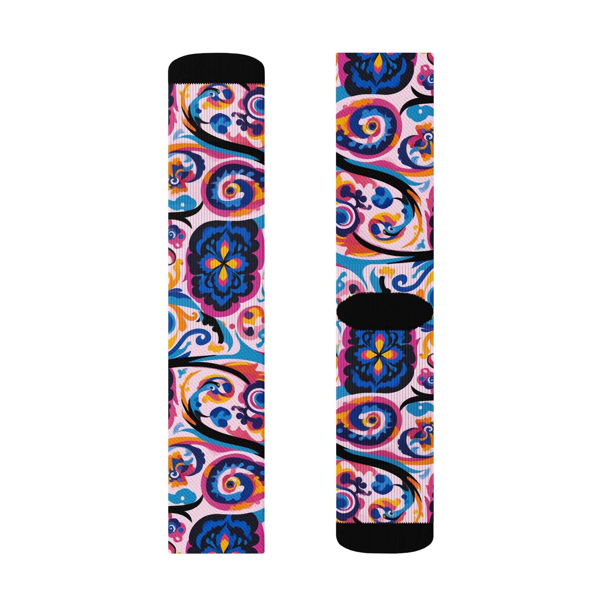 Carnival Paisley on Socks — Left Sock