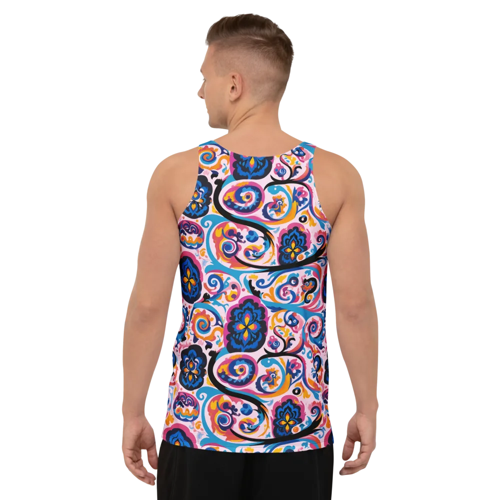 Carnival Paisley on Men's Tank Top — Back