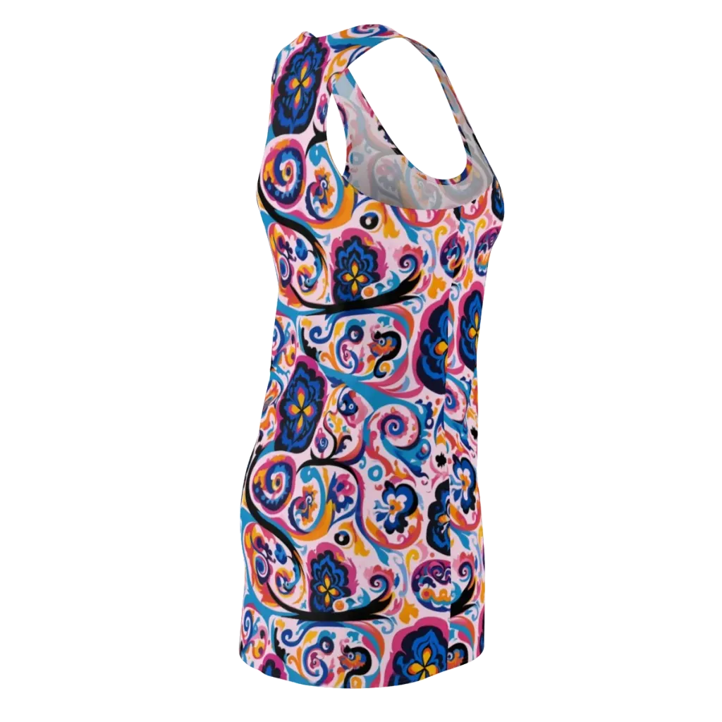 Carnival Paisley on Racerback Dress — Back Side