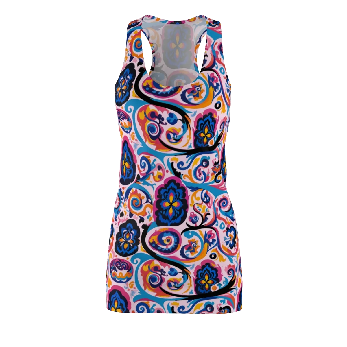 Carnival Paisley on Racerback Dress — Front
