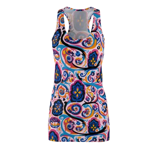 Carnival Paisley on a Racerback Dress