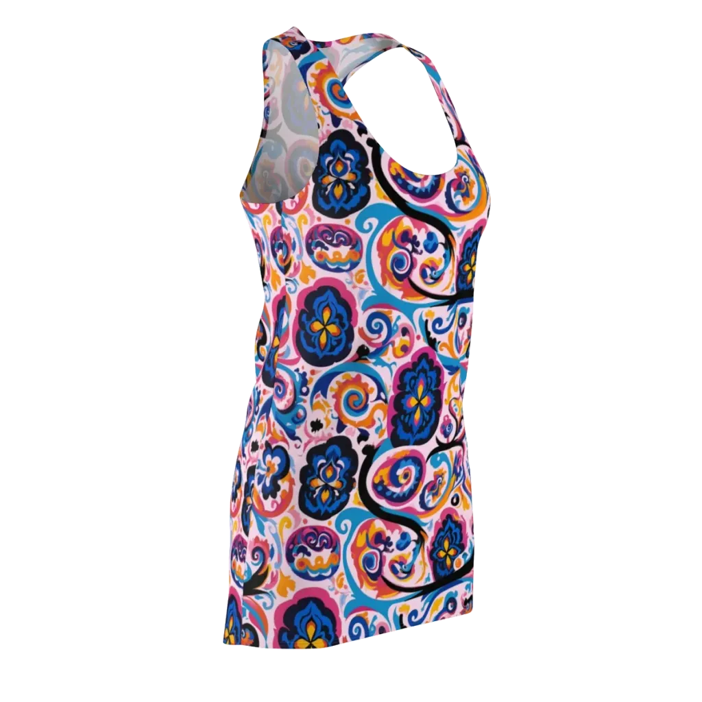 Carnival Paisley on Racerback Dress — Front Side