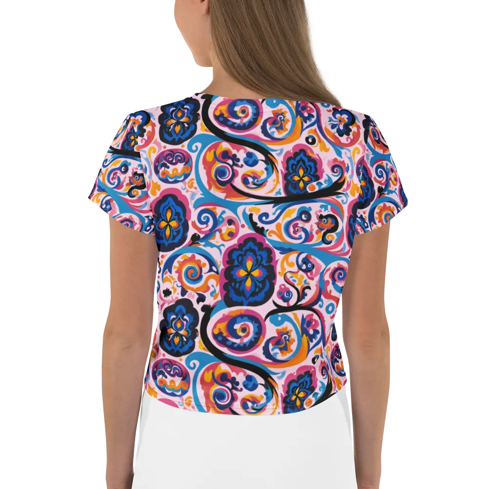 Carnival Paisley on Crop Tee — Back