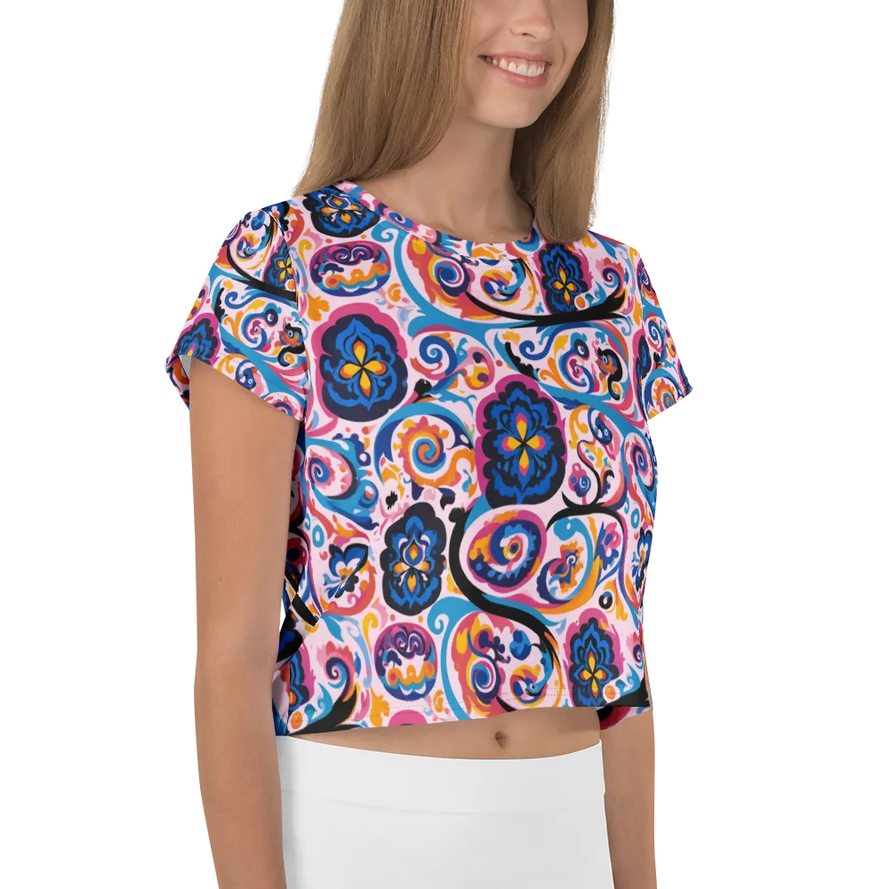 Carnival Paisley on Crop Tee — Right