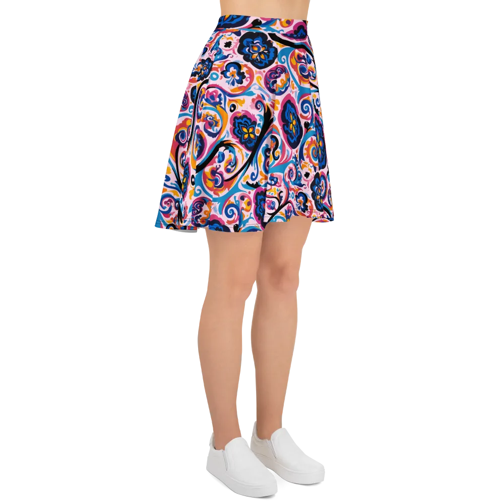 Carnival Paisley on Skater Skirt — Right