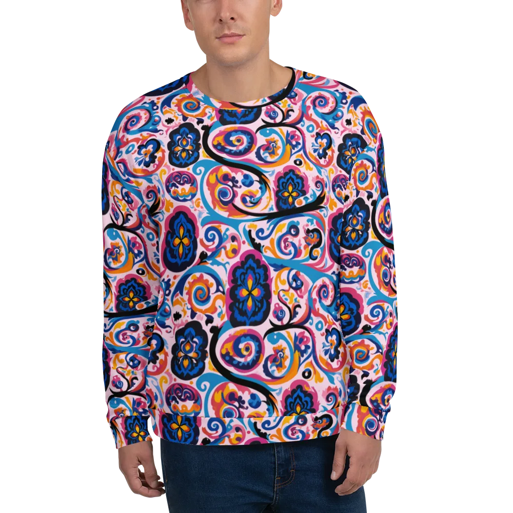Carnival Paisley on Sweatshirt — Front