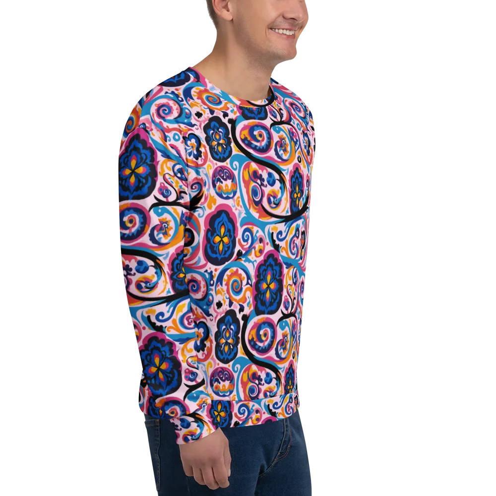 Carnival Paisley on Sweatshirt — Right Front