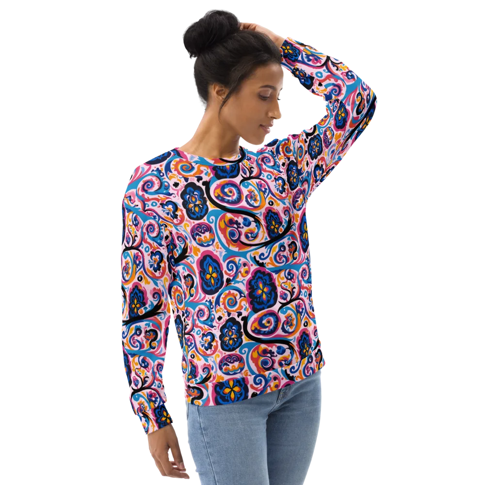 Carnival Paisley on Sweatshirt — Right Front