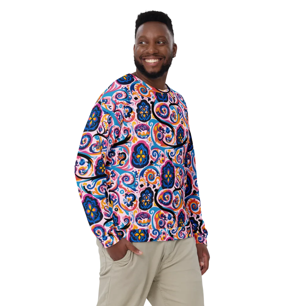 Carnival Paisley on Sweatshirt — Front
