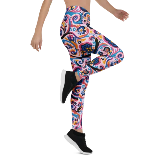 Carnival Paisley on a Leggings