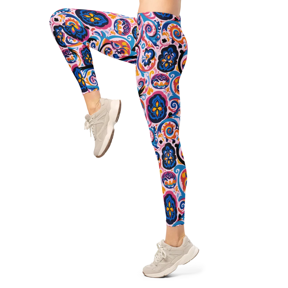 Carnival Paisley on Leggings — Left
