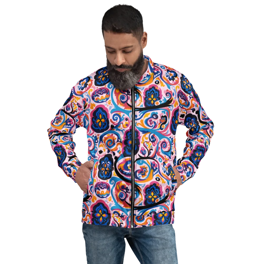 Carnival Paisley on Bomber Jacket — Front