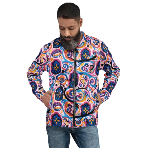 Carnival Paisley on a Bomber Jacket