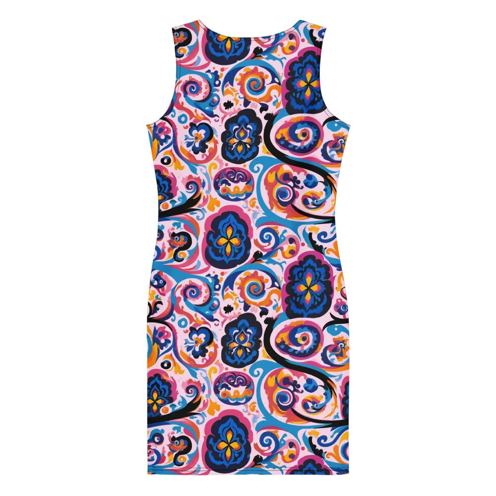 Carnival Paisley on Bodycon Dress — Back