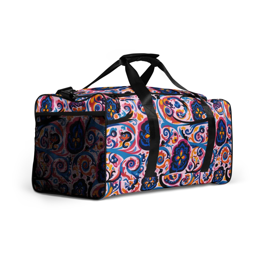 Carnival Paisley on Duffle Bag — Right Front