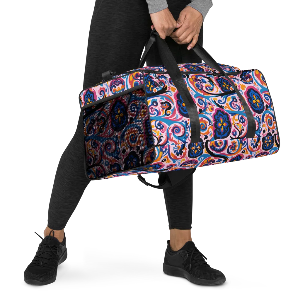 Carnival Paisley on Duffle Bag — Right Front
