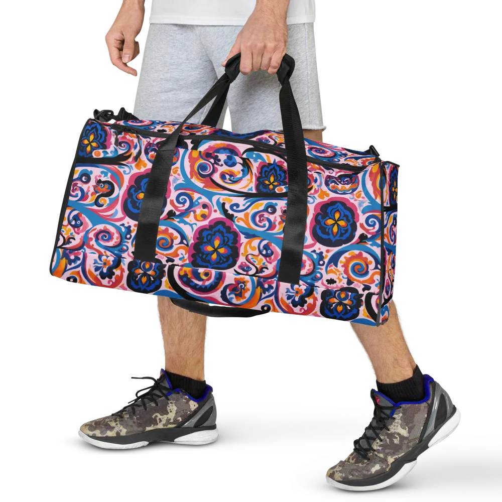 Carnival Paisley on Duffle Bag — Front