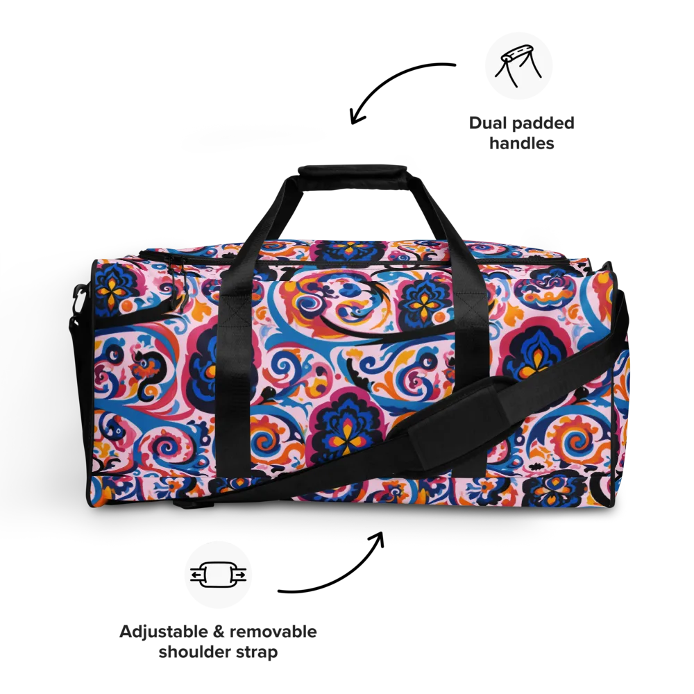 Carnival Paisley on Duffle Bag — Front