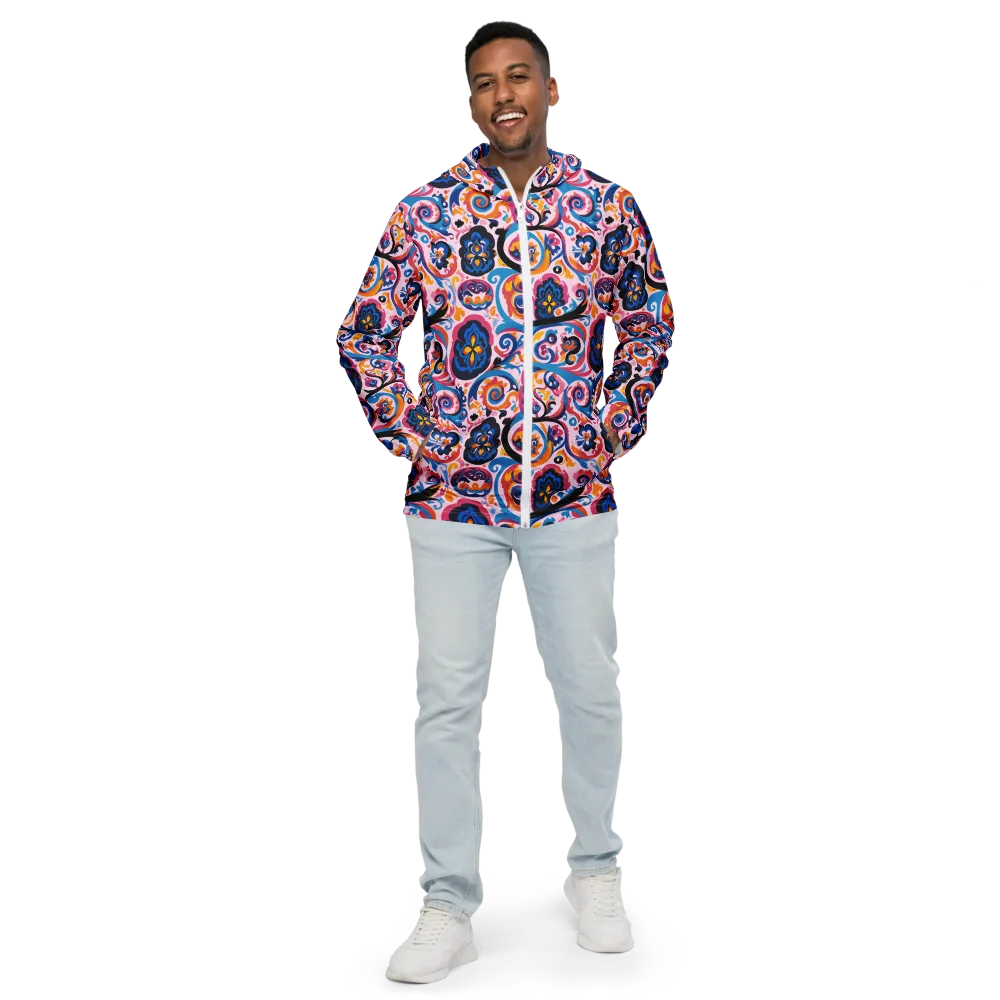 Carnival Paisley on Men's Windbreaker — Front