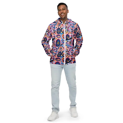 Carnival Paisley on a Men's Windbreaker