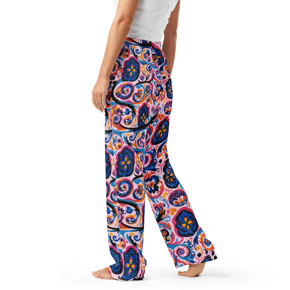 Carnival Paisley on Women's Pajama Pants — Left