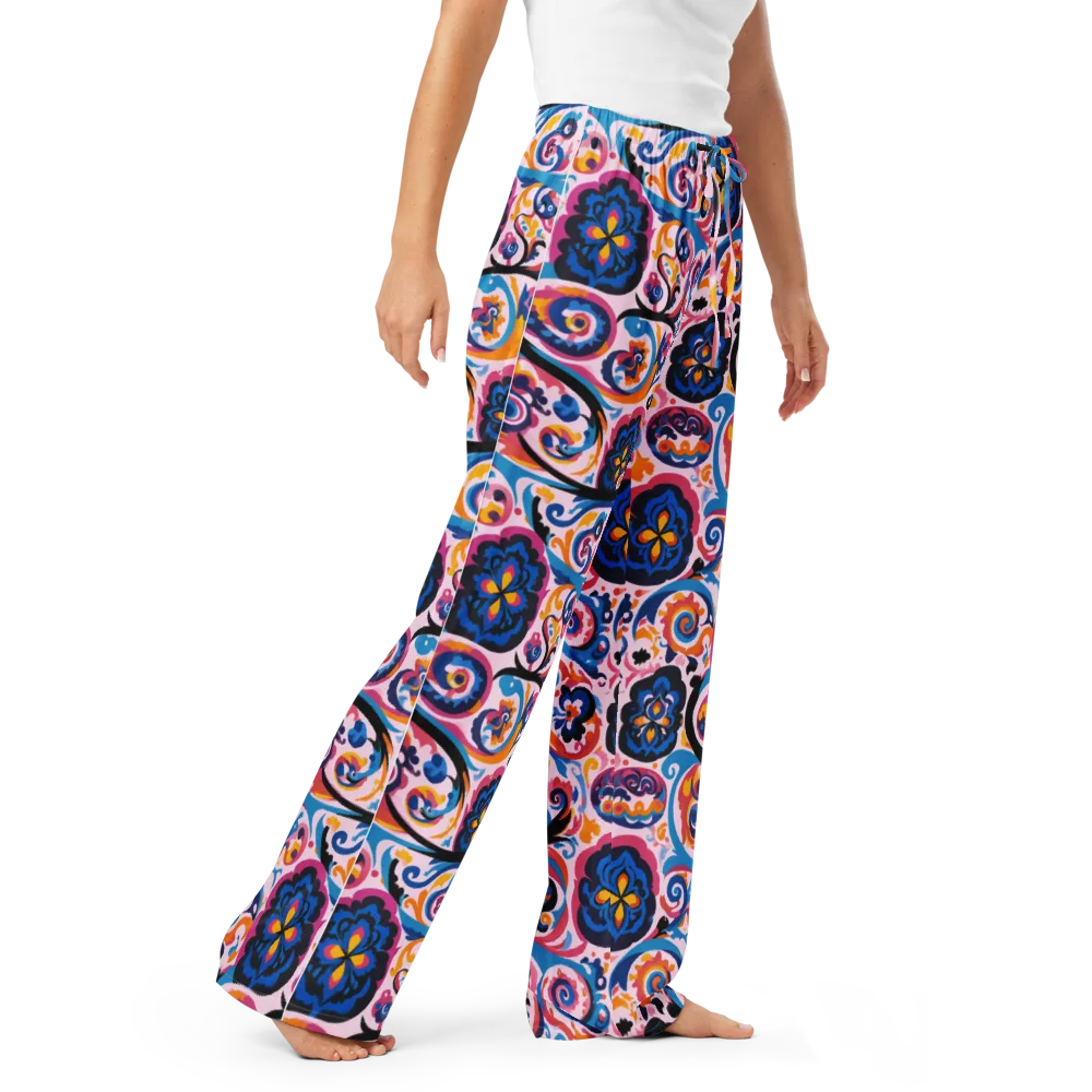 Carnival Paisley on Women's Pajama Pants — Right Front
