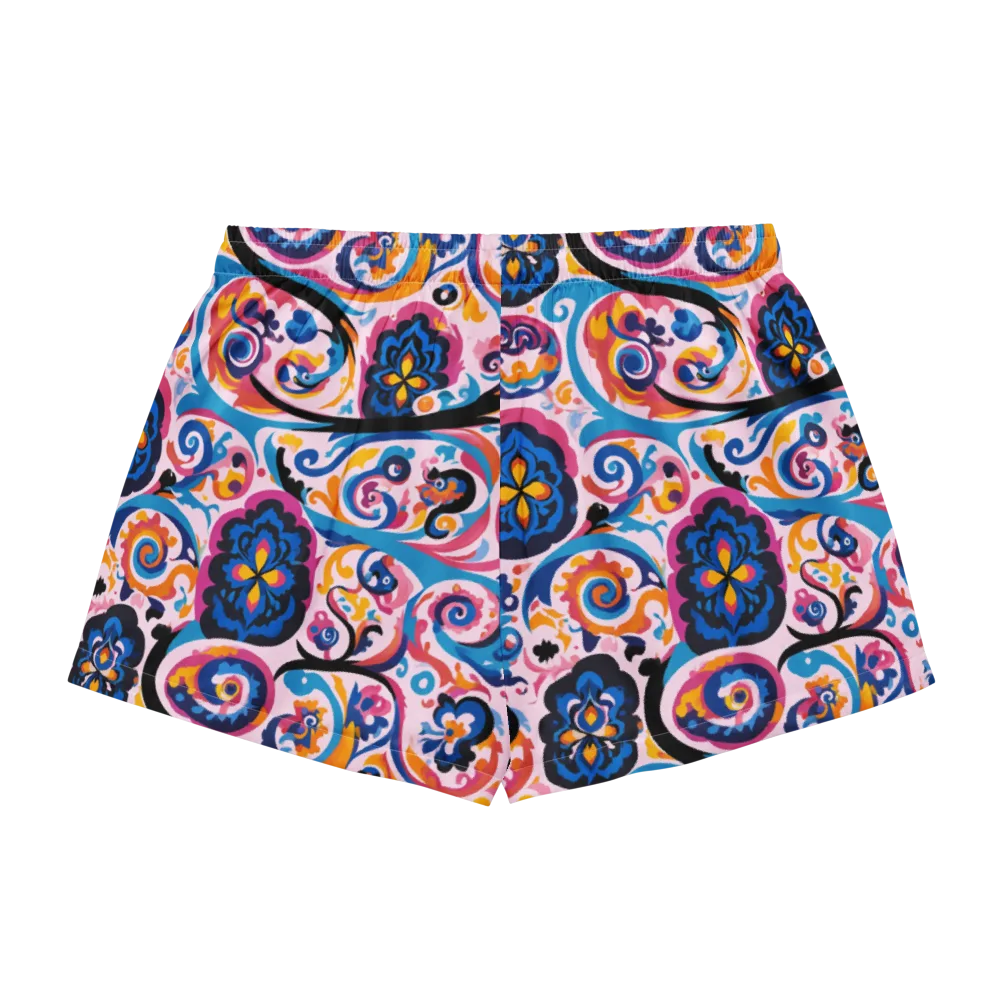 Carnival Paisley on Women's Pajama Shorts — Back