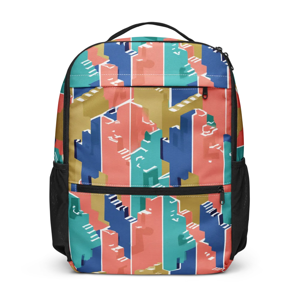 Coral Skyline on Utility Backpack — Front