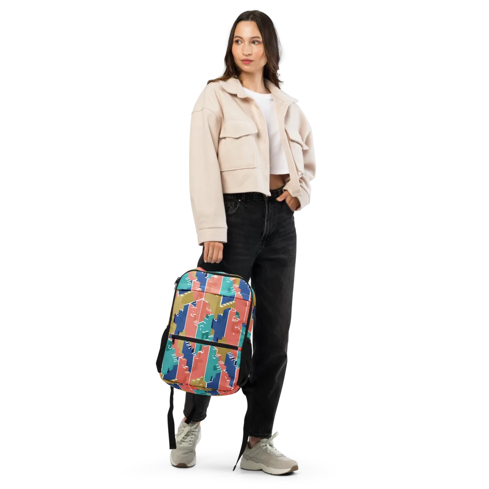 Coral Skyline on Utility Backpack — Front