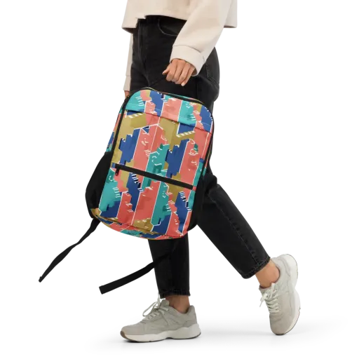 Coral Skyline on a Utility Backpack