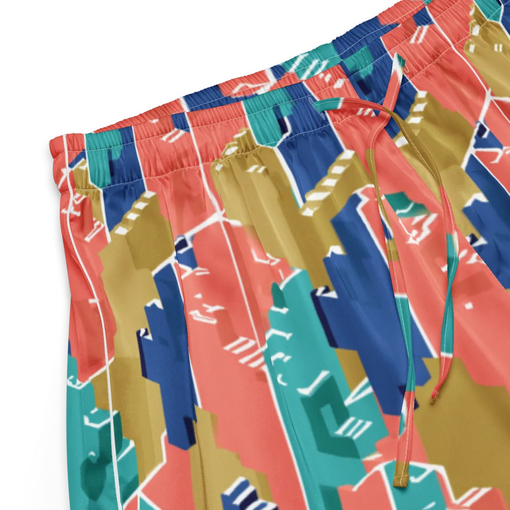 Coral Skyline on Women's Pajama Shorts — Product details