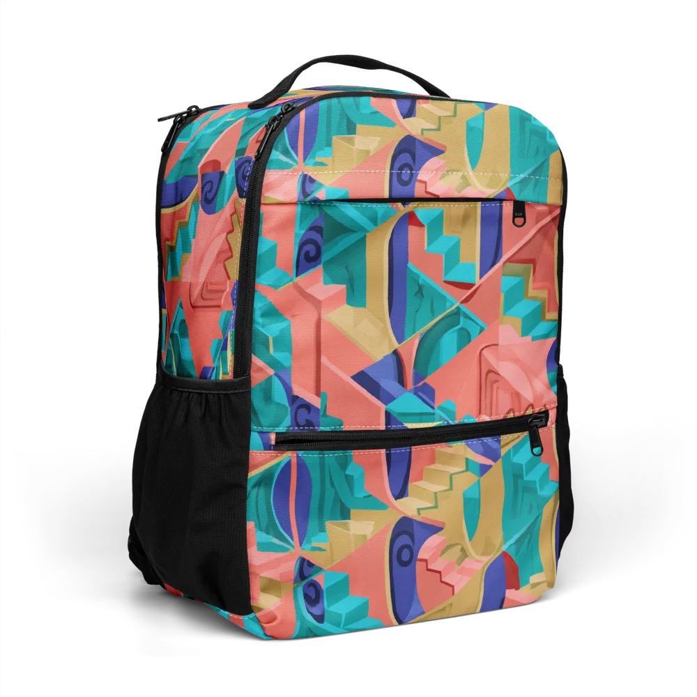 Chromatic Stairwell on Utility Backpack — Right Front