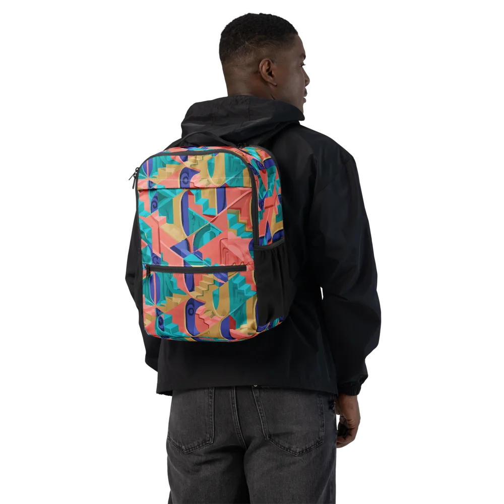 Chromatic Stairwell on Utility Backpack — Back