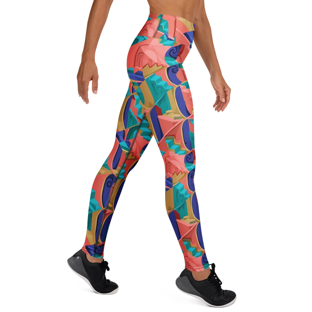 Chromatic Stairwell on Yoga Leggings — Right