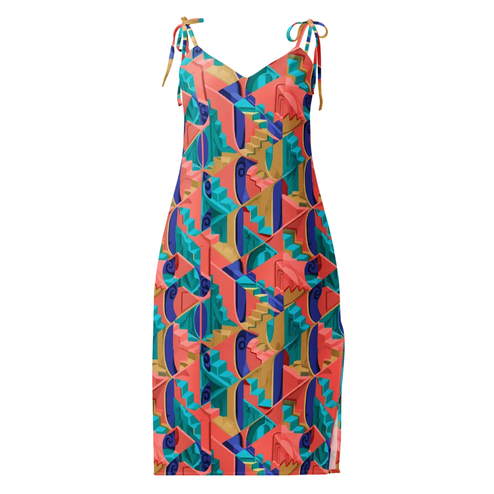 Chromatic Stairwell on Slip Dress — Front