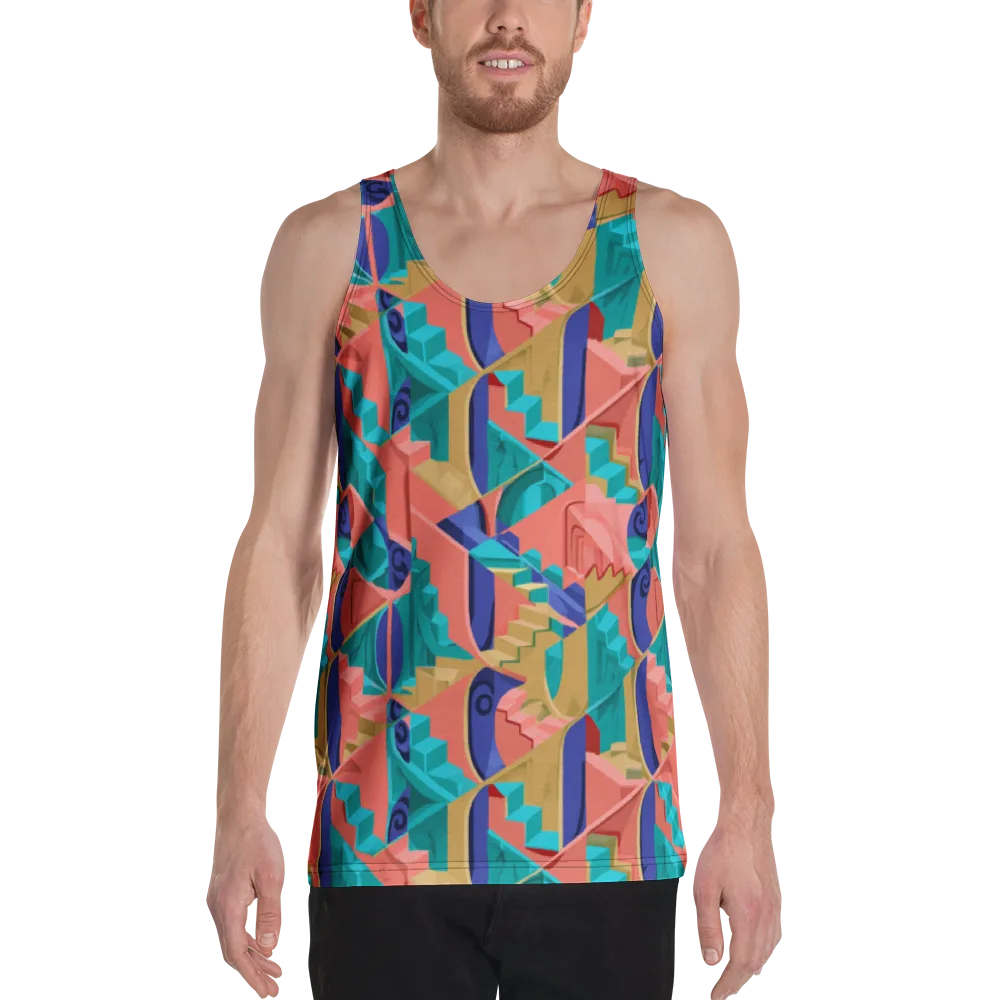 Chromatic Stairwell on Men's Tank Top — Front