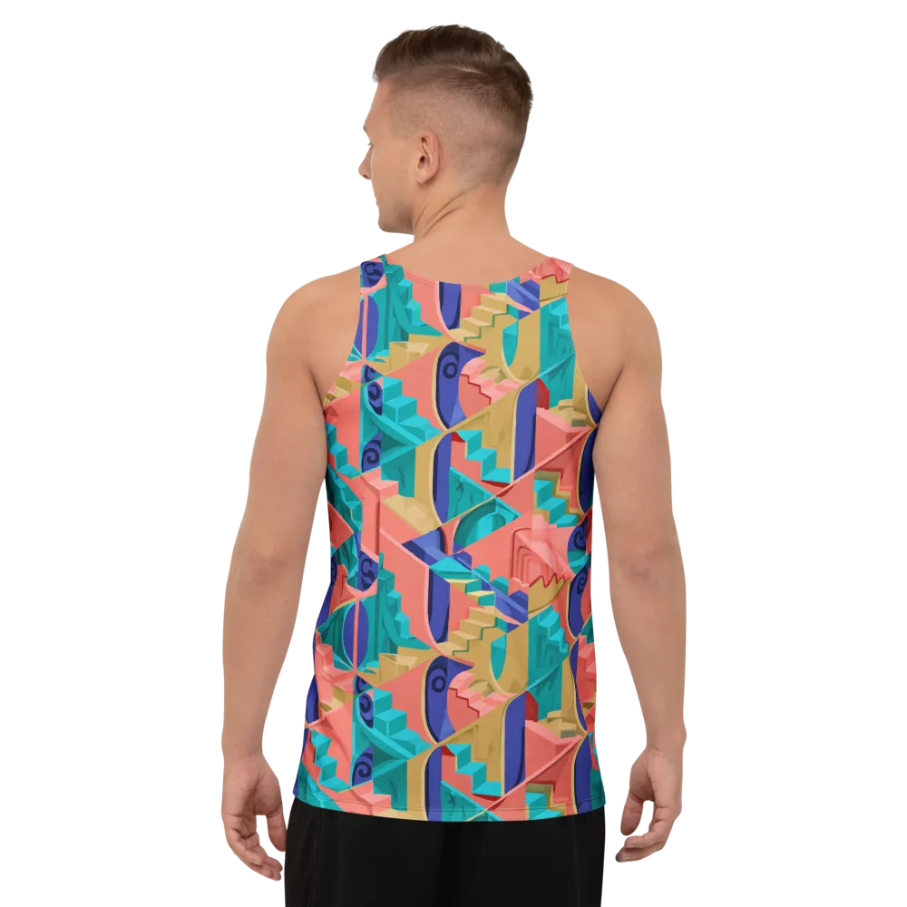 Chromatic Stairwell on Men's Tank Top — Back