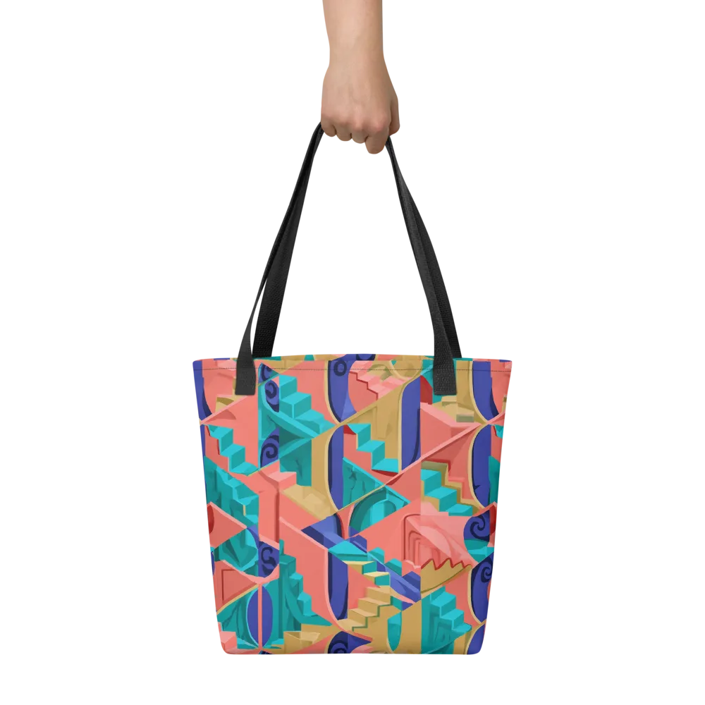 Chromatic Stairwell on Tote Bag — Front