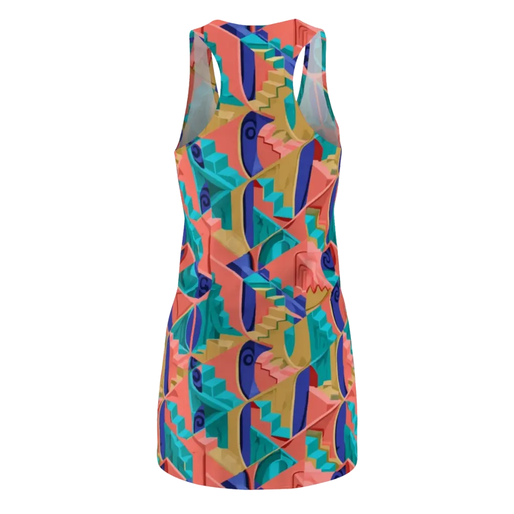 Chromatic Stairwell on Racerback Dress — Back