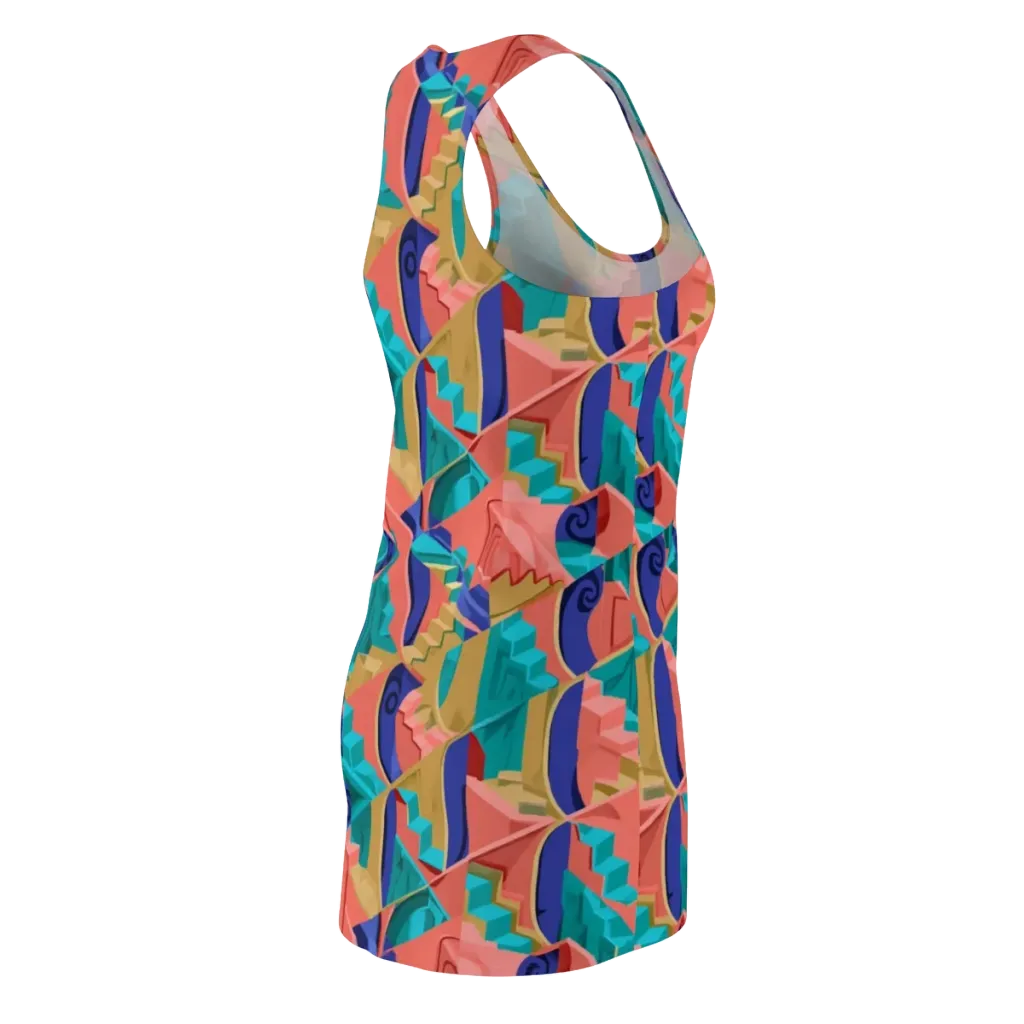 Chromatic Stairwell on Racerback Dress — Back Side