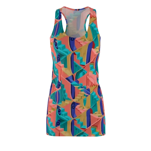 Chromatic Stairwell on a Racerback Dress