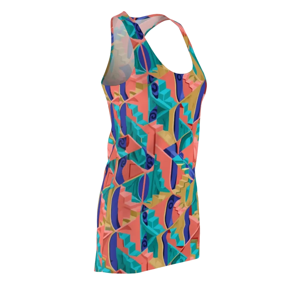 Chromatic Stairwell on Racerback Dress — Front Side