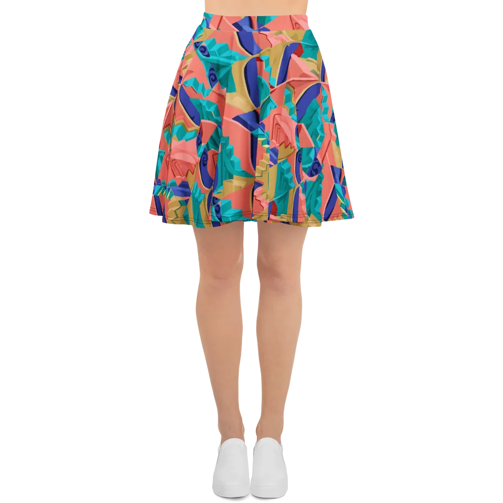Chromatic Stairwell on Skater Skirt — Front