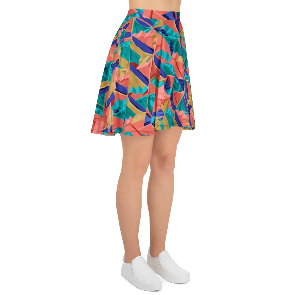 Chromatic Stairwell on Skater Skirt — Right
