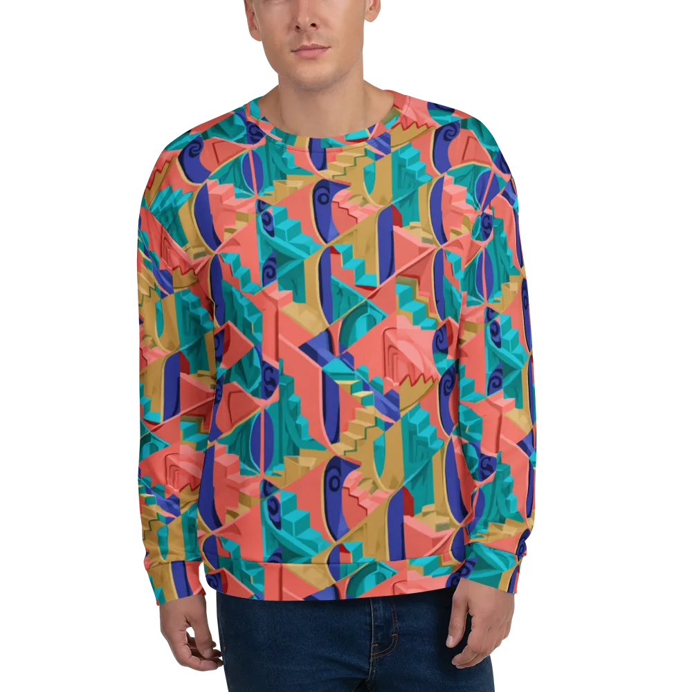 Chromatic Stairwell on Sweatshirt — Front