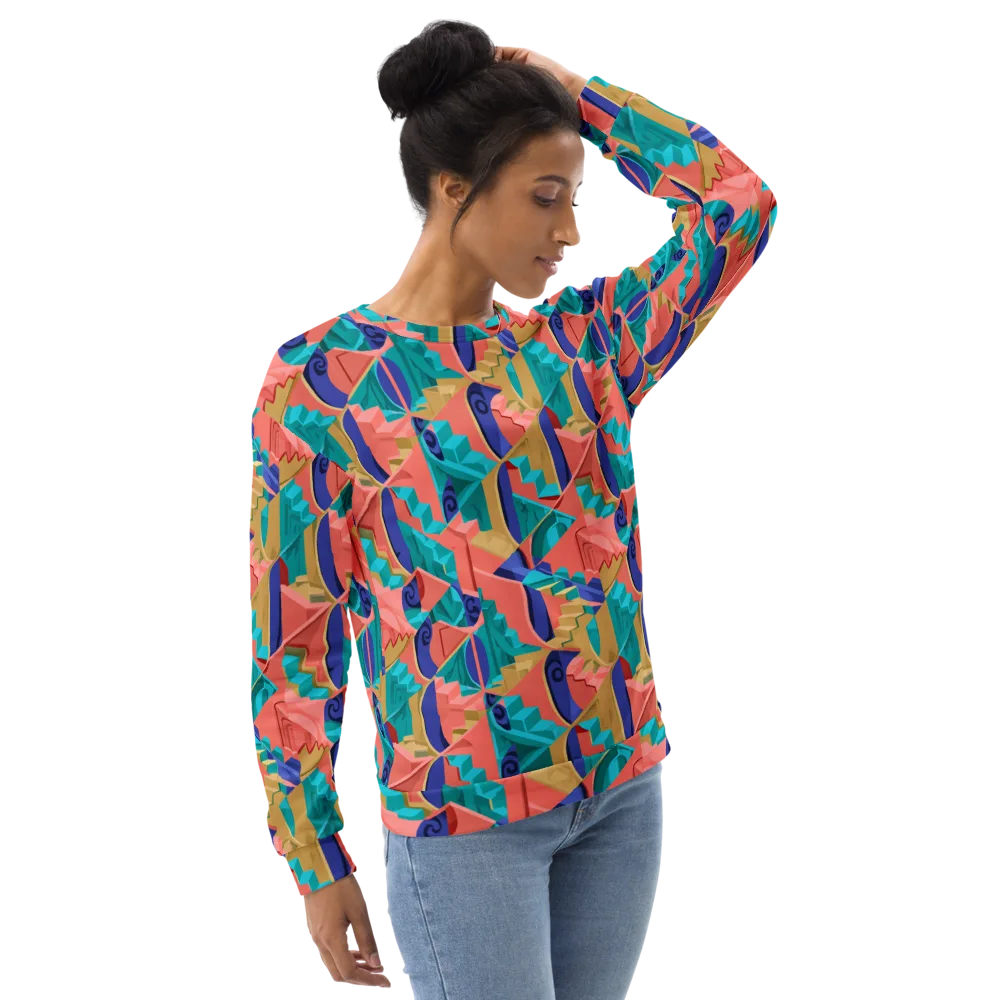 Chromatic Stairwell on Sweatshirt — Right Front