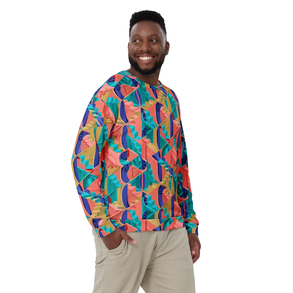 Chromatic Stairwell on Sweatshirt — Front