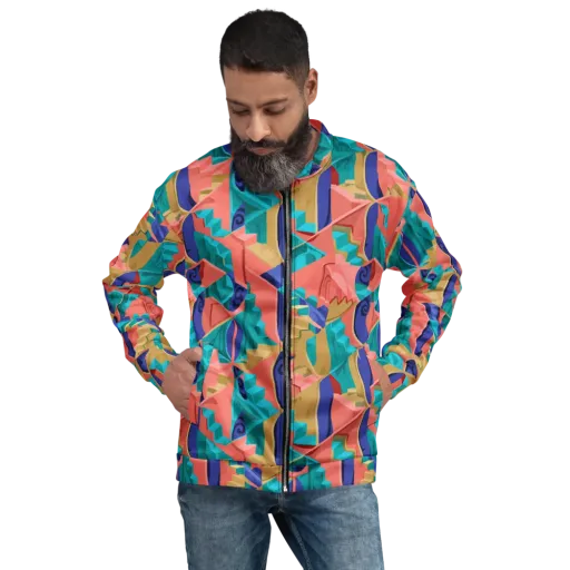 Chromatic Stairwell on a Bomber Jacket
