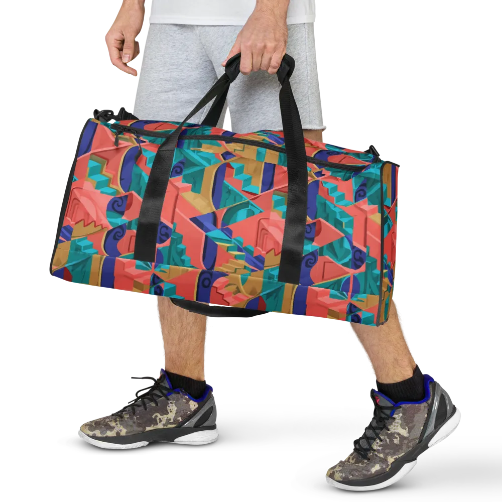 Chromatic Stairwell on Duffle Bag — Front