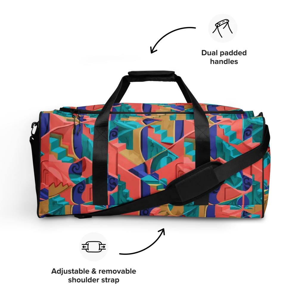 Chromatic Stairwell on Duffle Bag — Front